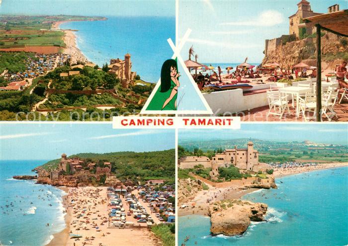 Tarragona Camping Tamarit Strand Fliegeraufnahme
