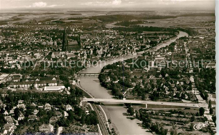 Ulm Donau Ringbruecke Fliegeraufnahme