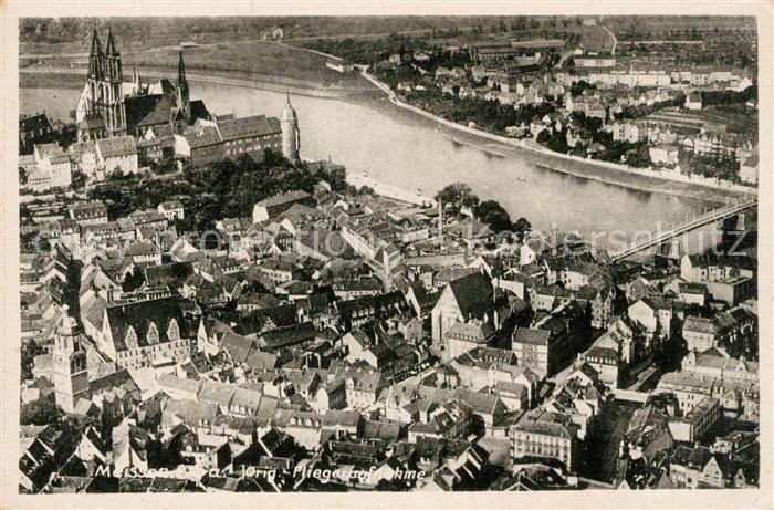 Meissen Elbe Sachsen Fliegeraufnahme