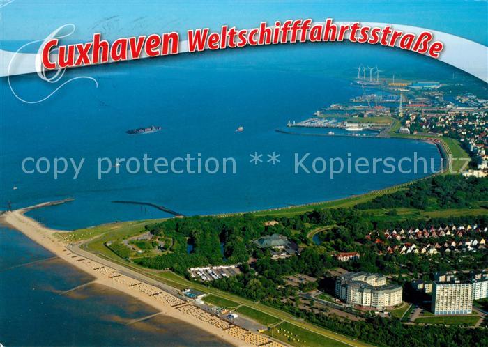 Cuxhaven Nordseebad Fliegeraufnahme Grimmershoerner Bucht