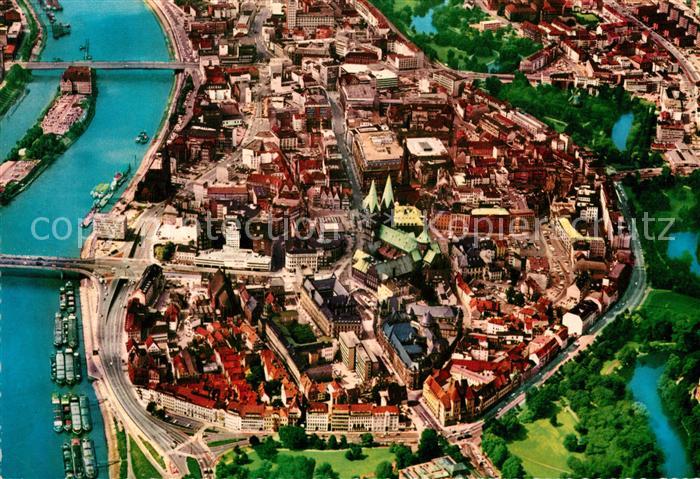 BREMEN  CITY Dom Weser Fliegeraufnahme