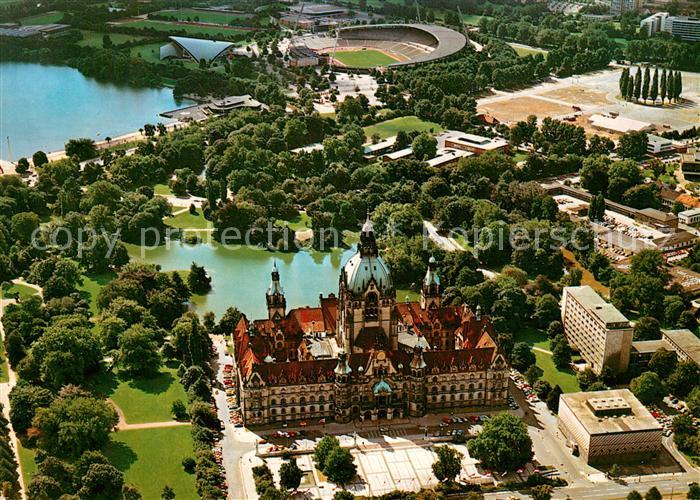 HANNOVER  CITY Fliegeraufnahme neues Rathaus Sportzentrum