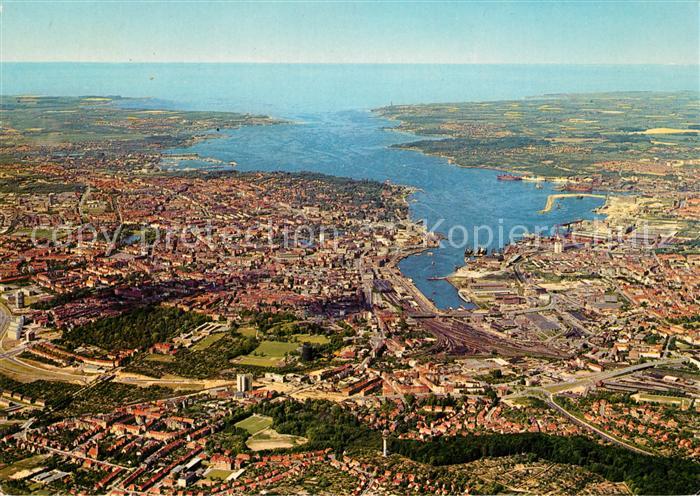 KIEL  CITY Foerde Ostsee Fliegeraufnahme