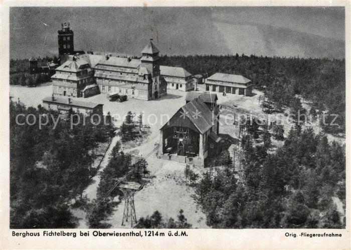 Oberwiesenthal Erzgebirge Fliegeraufnahme Berghaus Fichtelberg