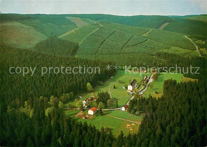 Festenburg Clausthal-Zellerfeld Fliegeraufnahme Waldgaststaette Gruene Tanne