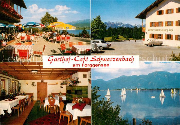 Dietringen Forggensee Gasthof Cafe Schwazenbach Segelboote