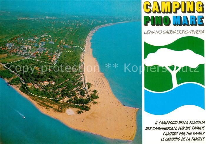 Lignano Sabbiadoro Fliegeraufnahme Camping Pino Mare