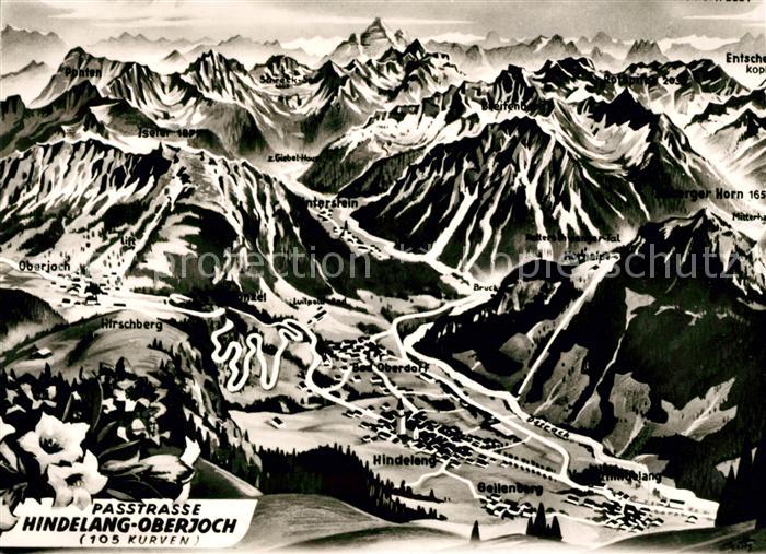 Hindelang Ortungskarte Oberjoch Passtrasse