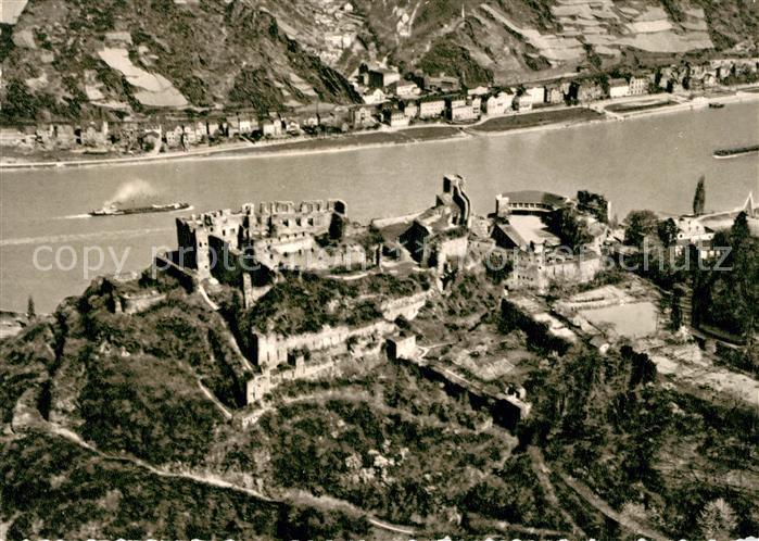 St Goar Ruine Rheinfels am Rhein Fliegeraufnahme