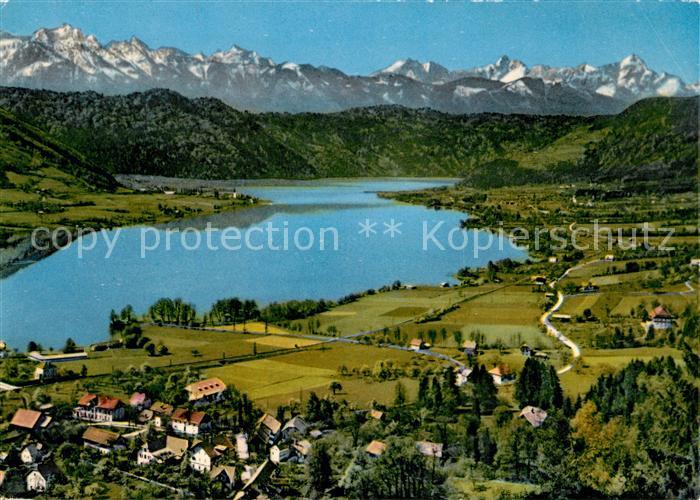 Ossiachersee Fliegeraufnahme Karawanken Julische Alpen