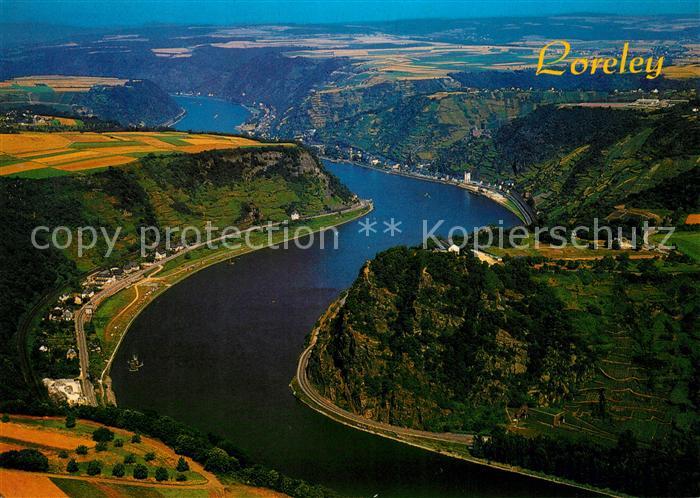 St Goarshausen Fliegeraufnahme Loreley