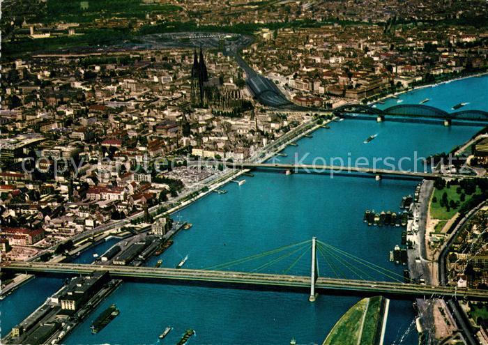 Koeln Rhein Fliegeraufnahme
