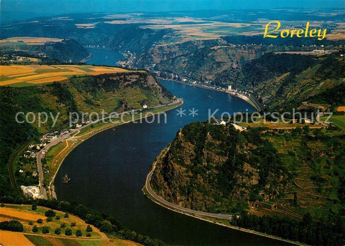 St Goarshausen Fliegeraufnahme Loreley