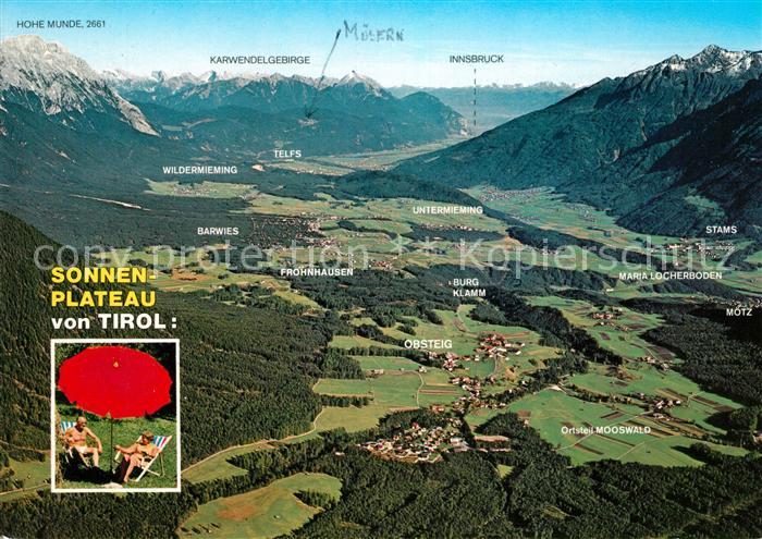 Mieminger Plateau Fliegeraufnahme Obsteig Hohe Munde