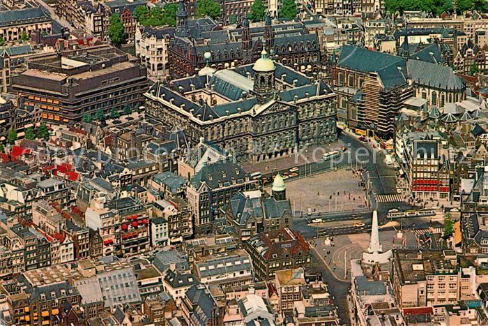 Amsterdam Niederlande Koenigspalast Fliegeraufnahme