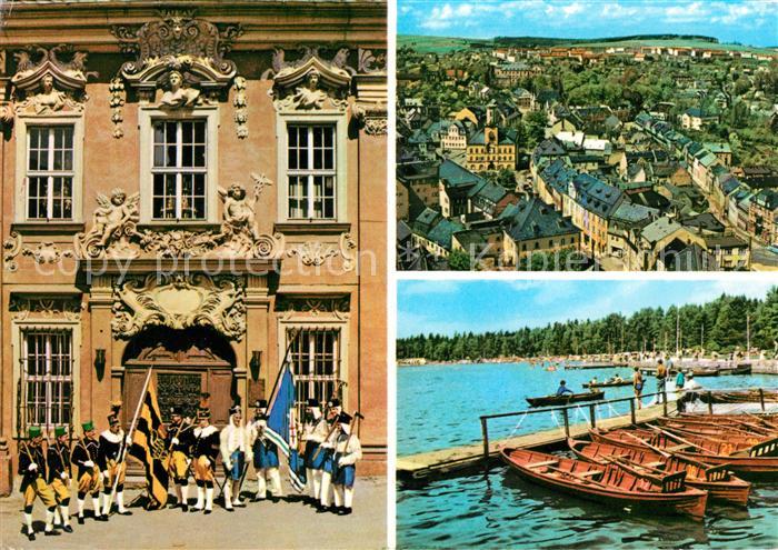 Schneeberg Erzgebirge Bergmannsparade Hafen Panorama