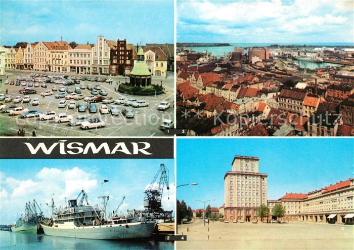Wismar Mecklenburg Markt ueberseehafen Hafen Platz des Friedens Wendorf