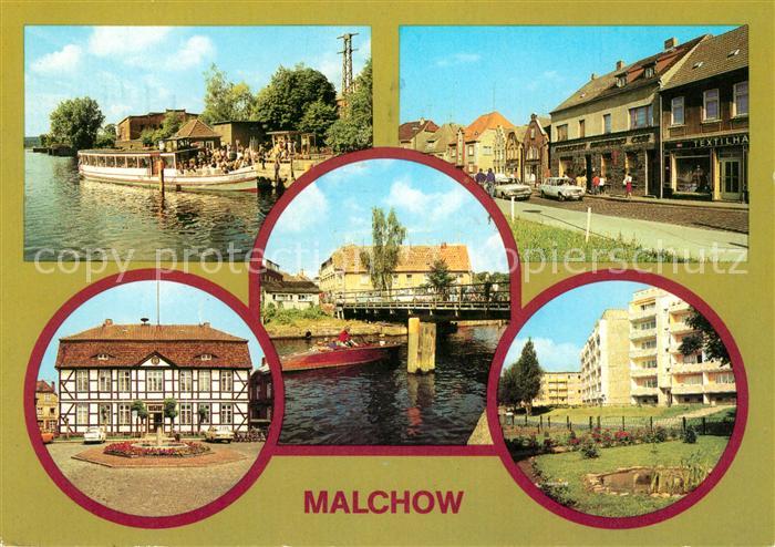 Malchow Dampferanlegestelle Lange Strasse Rathaus Drehbruecke Neubaugebiet