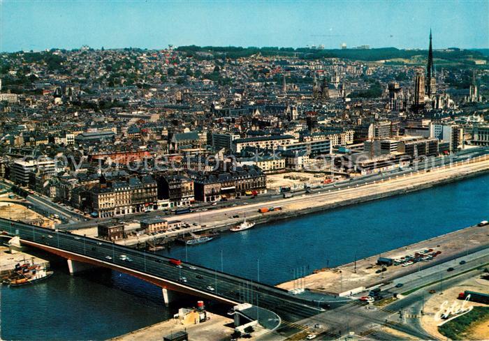 Rouen Fliegeraufnahme Brücke Guillaume