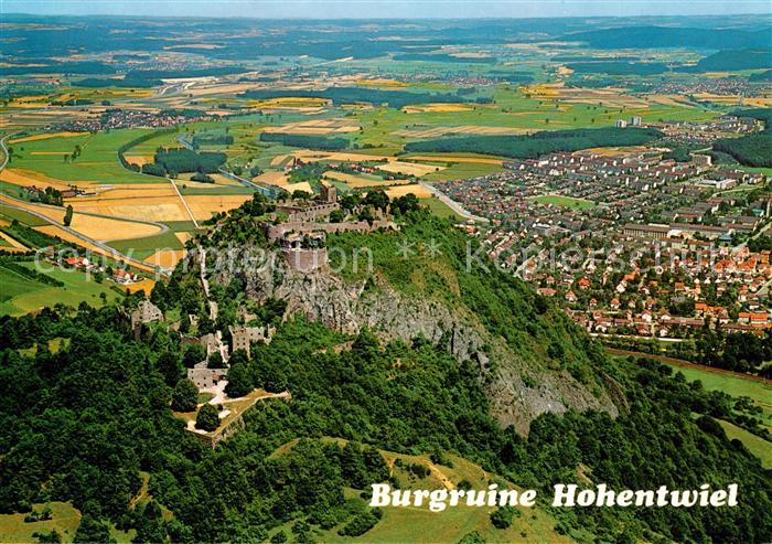 Singen Hohentwiel Fliegeraufnahme Burgruine