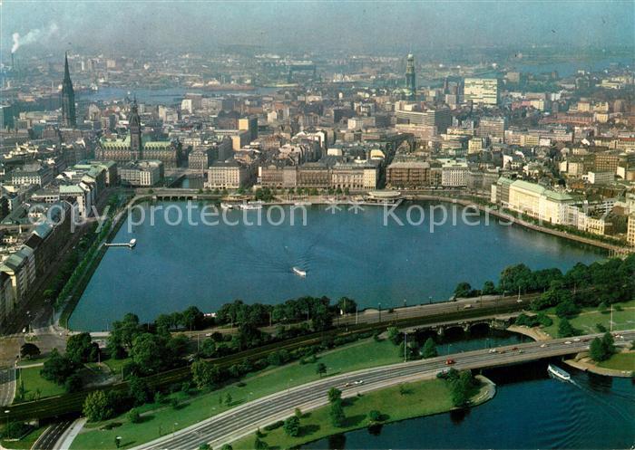 Hamburg Fliegeraufnahme Binnenalster City