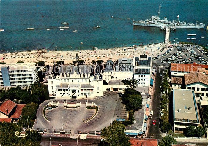 Arcachon Gironde Fliegeraufnahme Casino Strand