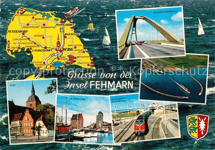 Burg Fehmarn Bruecke Fahrbahnhof Puttgarden Fehmarn-Kai