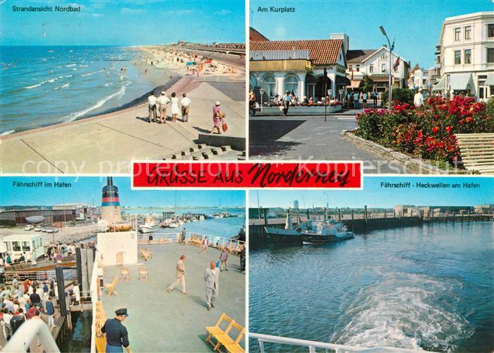 Norderney Nordseebad Faehrschiff Hafen Kurplatz