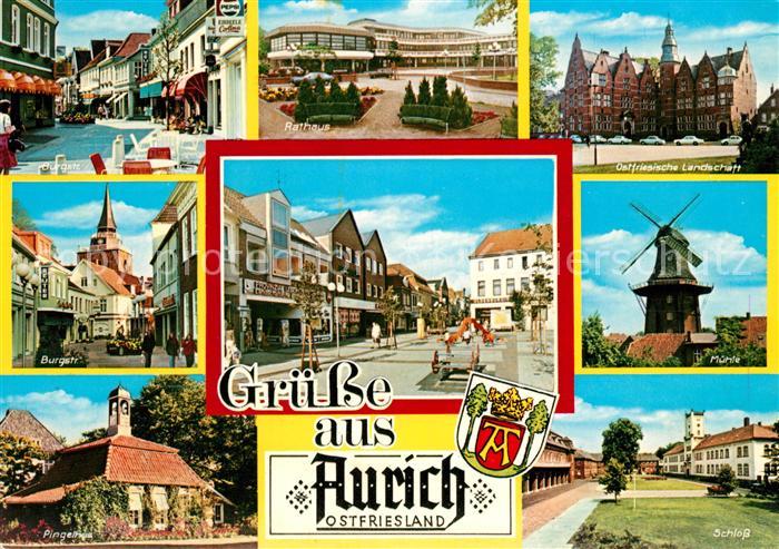 Aurich Ostfriesland Muehle Schloss Rathaus