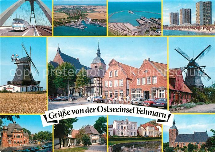 Fehmarn Fliegeraufnahme Muehle Bruecke