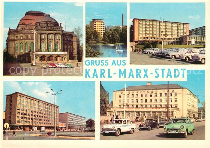 Karl-Marx-Stadt Opernhaus Interhotel Moskau Chemnitzer Hof
