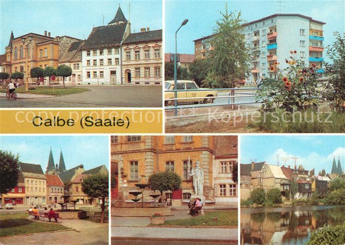 Calbe Saale Markt Wilhelm-Pieck-Strasse Roland