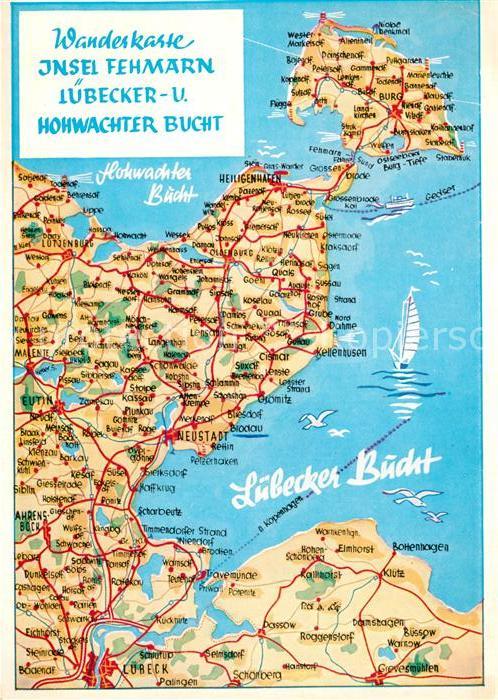 Fehmarn Ortungskarte Neustadt Travemuende Heiligenhafen