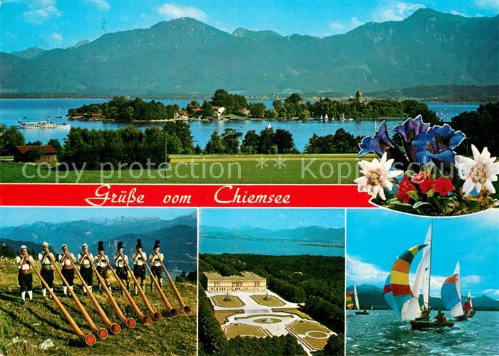 Fraueninsel Chiemsee Kampenwand Schloss Herrenchiemsee Segelsport