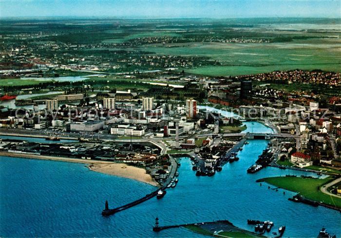 Bremerhaven Fliegeraufnahme Geestemuendung