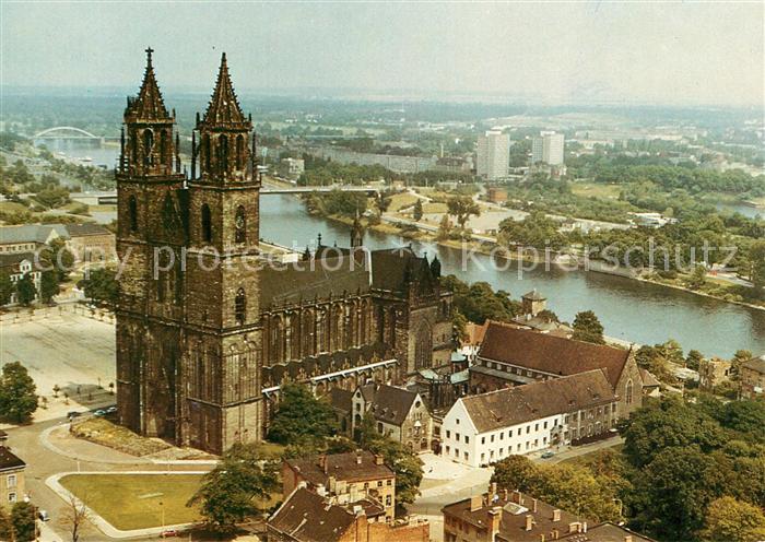 Magdeburg Fliegeraufnahme Dom