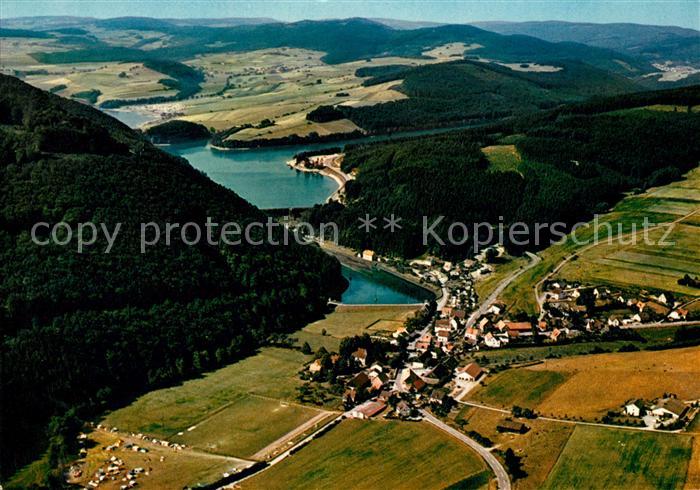 Marsberg Sauerland Fliegeraufnahme Sperrmauer Diemelsee