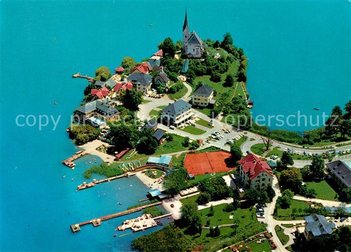 Maria Woerth Woerthersee Fliegeraufnahme
