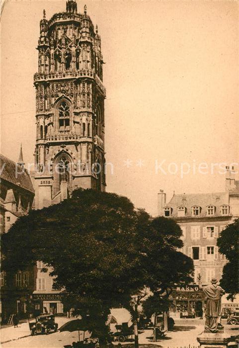 Rodez Clocher de la Cathedrale Statue de Monseigneur Affre