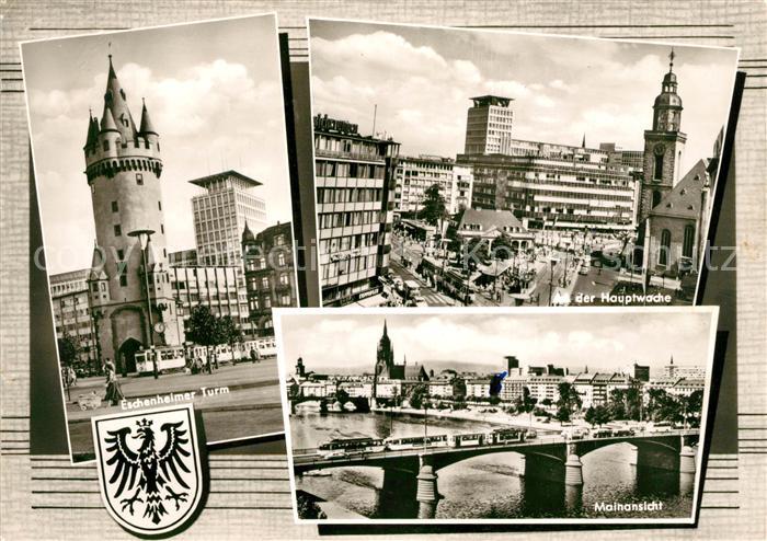 Frankfurt Main Eschenheimer Turm Hauptwache Mainansicht