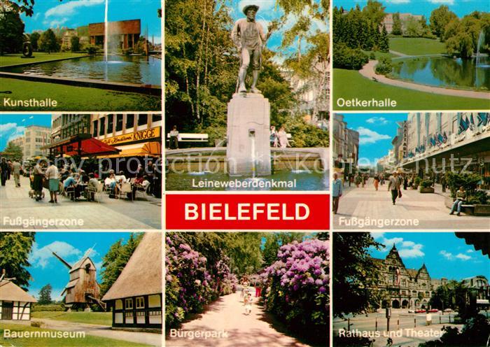 Bielefeld Kunsthalle Oetkerhalle Leineweberdenkmal Bauernmuseum Rathaus