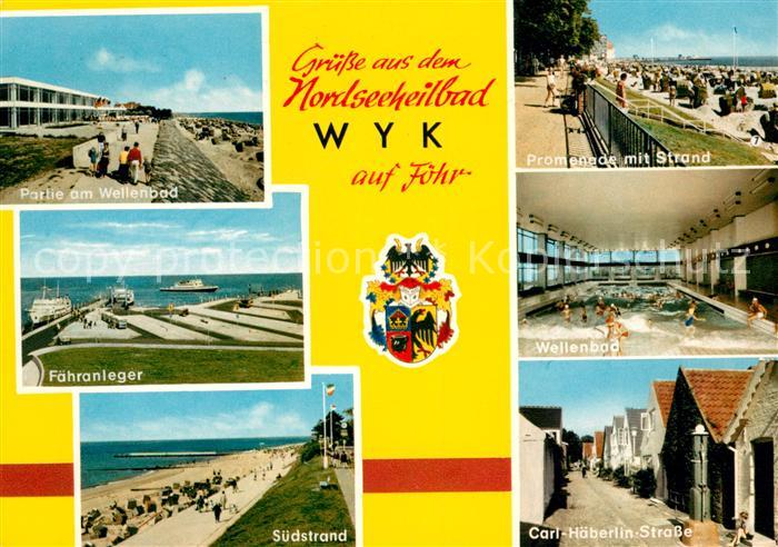 Wyk Foehr Wellenbad Faehranleger Promenade Strand Carl Haeberlin Strasse