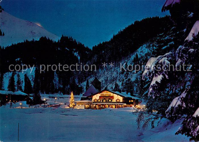 Spitzingsee Sankt Bernhard Berggasthof Nacht Winter