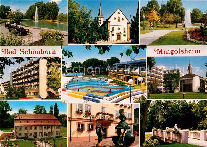 Mingolsheim Kirche Park Denkmal Schwimmbad Kursanatorium