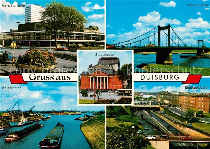 Duisburg Ruhr Mercatorhalle Rheinbruecke Kaiserhafen Stadtautobahn