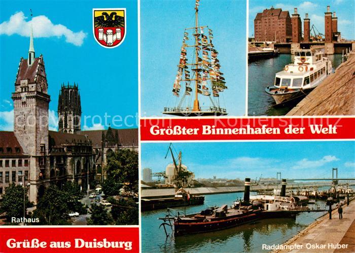Duisburg Ruhr Rathaus Raddampfer Oskar Huber
