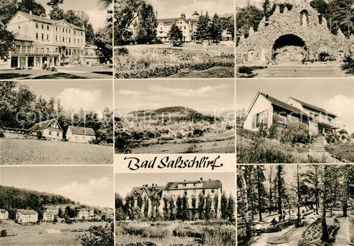 Bad Salzschlirf Kurpark Minigolfanlage Mariengrotte Badehof Villenviertel