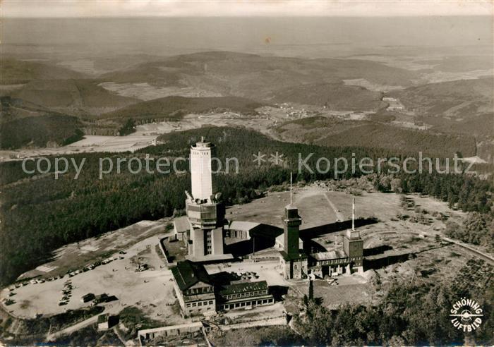 Grosser Feldberg Taunus Fliegeraufnahme Aussichts Fernseh Fernmeldeturm