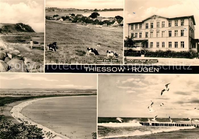 Thiessow Ostseebad Ruegen Klein Zicker HOG Hotel Kurhaus Strand Seebruecke