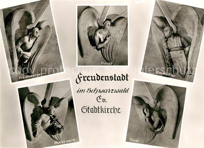 FREUDENSTADT BW Stadtkirche Friedensengel Waechter Freude Trauer Musico sacra